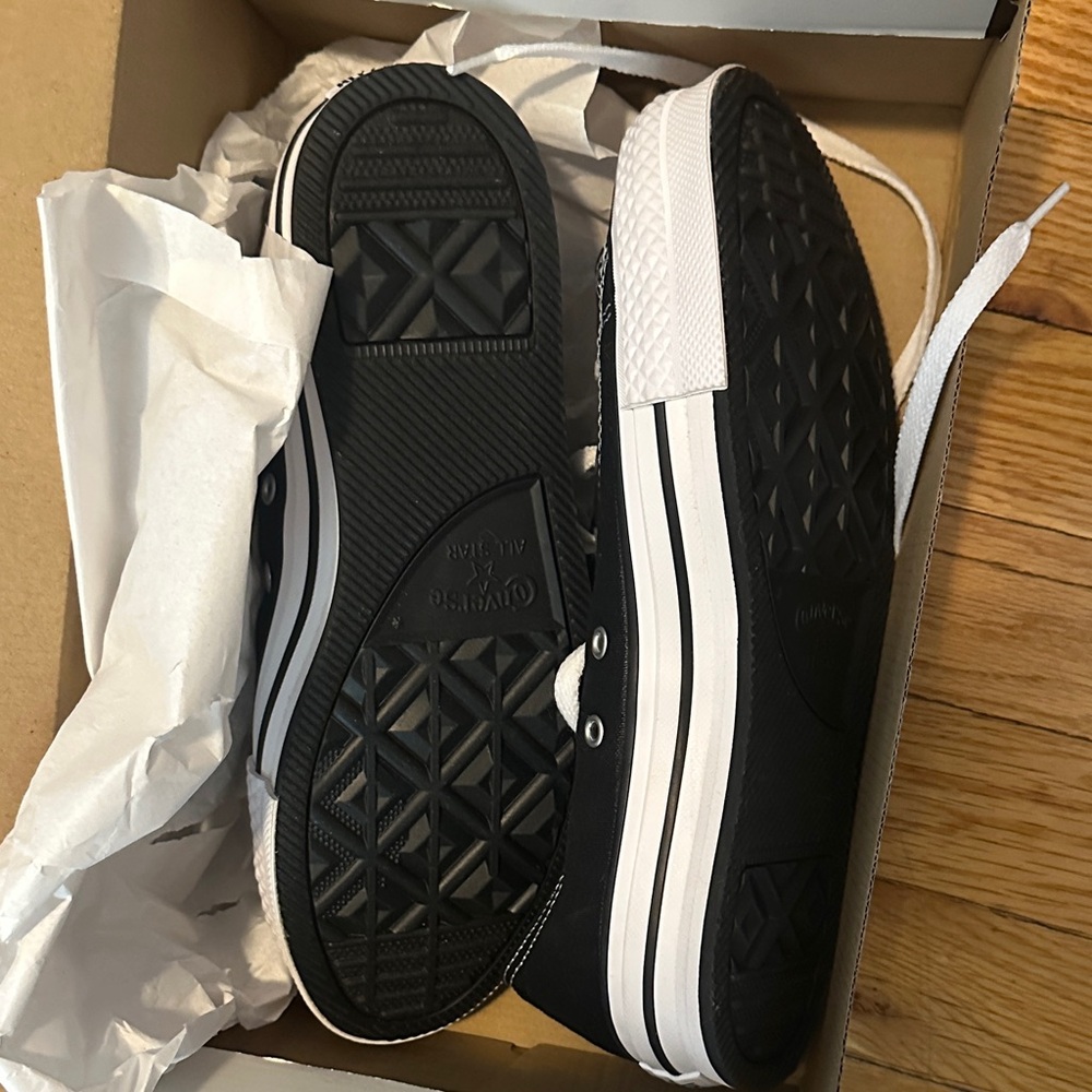 Converse Black and White Canvas Sneakers - Picture 3 of 3